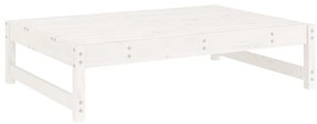 Apoio de pés para jardim 120x80 cm pinho maciço branco