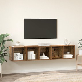 vidaXL Conjunto de Estantes para TV 2 pcs Madeira antiga