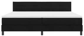 Cama Box com Colchão Preto 200x200 cm Tecido
