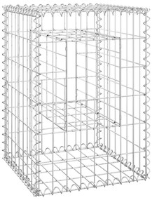 Postes/cestos gabião 2 pcs 40x40x60 cm ferro