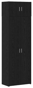 Gabinete de Armazenamento vidaXL Carvalho Preto 70x42.5x225 cm Madeira
