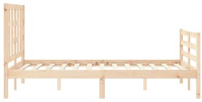Estrutura de cama com cabeceira 120x200 cmmadeira maciça