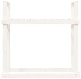 Suporte para lenha 110x35x108,5 cm pinho maciço branco