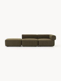 Módulo com chaise longue em bouclé Anton