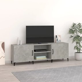 vidaXL Móvel de TV 150x30x50 cm derivados de madeira cinza-cimento