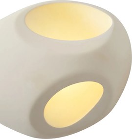 Candeeiro de Parede Japandi Creme Redondo 28cm - Pietra