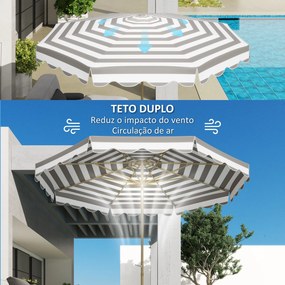 Chapéu de Sol de Jardim Ø268 cm Chapéu de Sol de Exterior com Ângulo A