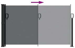 Toldo lateral retrátil 120x600 cm preto