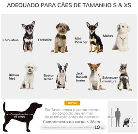 PawHut Carrinho para Cães Carrinho para Animais de Estimação com 2 Ent