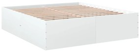 Estrutura de cama 200x200 cm derivados de madeira branco