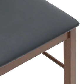 Cadeiras de jantar com almofadões 2 pcs madeira maciça castanho