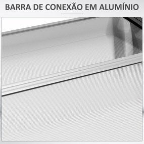 Marquise de Proteção 303x96cm para Portas e Janelas com Policarbonato