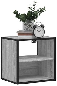 Mesas de cabeceira de parede 2 pcs 40x31x39,5cm cinzento sonoma