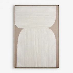 Quadro Decorativo 100x140 Cm Pintado À Mão Sobre Tela Arvilo Cores Naturais - Sklum