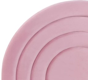 Cama de solteiro com arrumação em veludo rosa 90 x 200 cm ANET Beliani