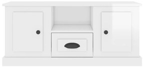 Móvel de TV 100x35,5x45 cm derivados madeira branco brilhante
