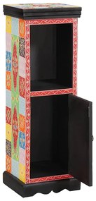 vidaXL Cômoda Multicolor 30 x 30 x 90 cm Madeira de mangueira maciça
