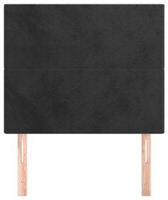 Cabeceira de cama 2 pcs veludo 80x5x78/88 cm preto
