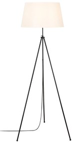 Candeeiro de Pé Tripod – Preto e Creme – 65 x 65 cm