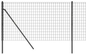 Cerca de malha de arame 0,8x10 m aço galvanizado antracite