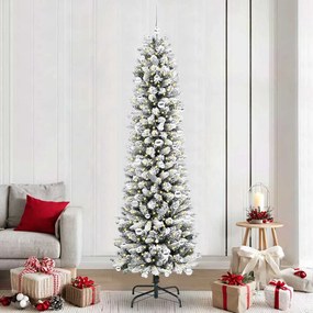 vidaXL Árvore de Natal Artificial Branco 240 cm PVC, Metal e Plástico