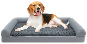 Cama ortopédica de espuma para cães, sofá grande para cães com almofada de espuma em formato de ovo, 122 x 89 cm