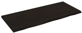 vidaXL Tampo de mesa 140x60x(2-4) cm carvalho tratado castanho-escuro