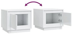 Mesa de centro 51x50x44 cm derivados madeira branco brilhante