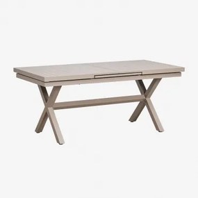 Mesa De Jantar Retangular Extensível Em Alumínio Karena Moka Brown & 180 - 240 X 90 Cm - Sklum