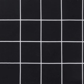 Almofadões cadeira encosto alto 6 pcs tecido xadrez preto