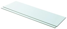 vidaXL Prateleiras 2 pcs 100x30 cm vidro transparente