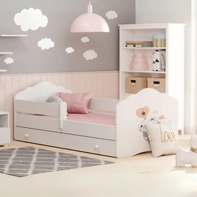 Cama infantil elefante FALA branca 160x80 com gaveta - colchão e estrado incluído