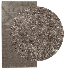 Tapete de pelo alto aspeto brilhante ISTAN 80x150 cm cinzento