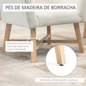 Poltrona de Sala de Estar Estofada em Veludo Poltrona Relax Moderna com Apoio para os Braços Acolchoados Pés de Madeira e Base Cruzada para Dormitório