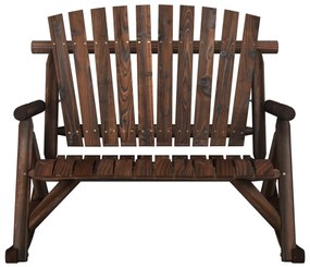 Banco de baloiço p/ jardim 2 lugares 123x96x102 cm abeto maciço