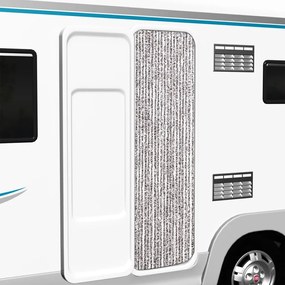 vidaXL Cortina anti-insetos 56x200 cm chenille castanho e bege