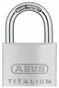 Cadeado com Chave Abus Titalium 64ti/45 Aço Alumínio Normal (4,5 cm)