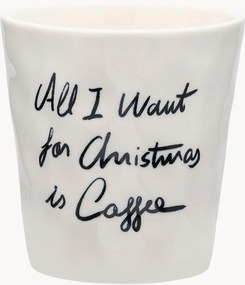 Chávena de Natal artesanal All I Want Is Coffee