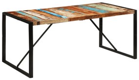 Mesa de jantar 175x90x76 cm madeira recuperada maciça