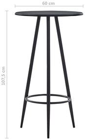 5 pcs conjunto de bar plástico preto
