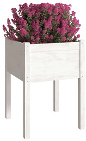 Vaso/floreira de jardim 2 pcs 50x50x70 cm pinho maciço branco