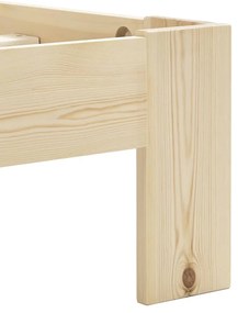 Estrutura de cama 90x200 cm pinho maciço