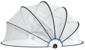 Cúpula de piscina redonda 376x188 cm PVC