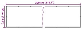 Tela de varanda 90x300 cm tecido Oxford bege