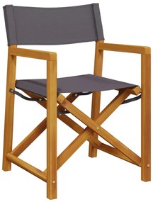 8 pcs cadeiras de jardim dobráveis tecido cinzento-escuro