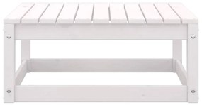 2 pcs conjunto lounge jardim c/ almofadões pinho maciço branco