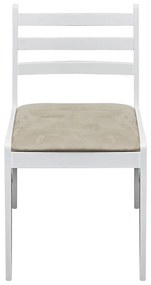 Conjunto de 2 Cadeiras Kitchen - Branco - Design Contemporâneo