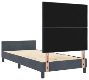 Estrutura de Cama vidaXL Cinza Escuro 80x200 cm Veludo