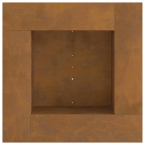 Fogueira Quadrada 60x60x30 cm em Aço Envelhecido