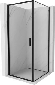 Mexen Exo cabine de duche de abrir 90 x 90 cm, transparente, preta - 817-090-090-70-00
